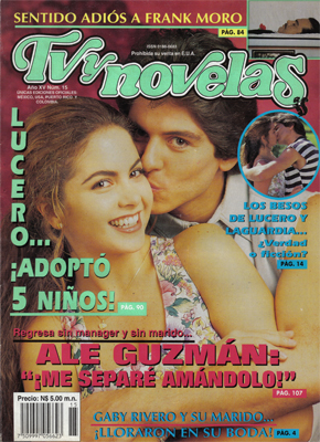 LUCERO REVISTA TVYNOVELAS MEXICO 1993